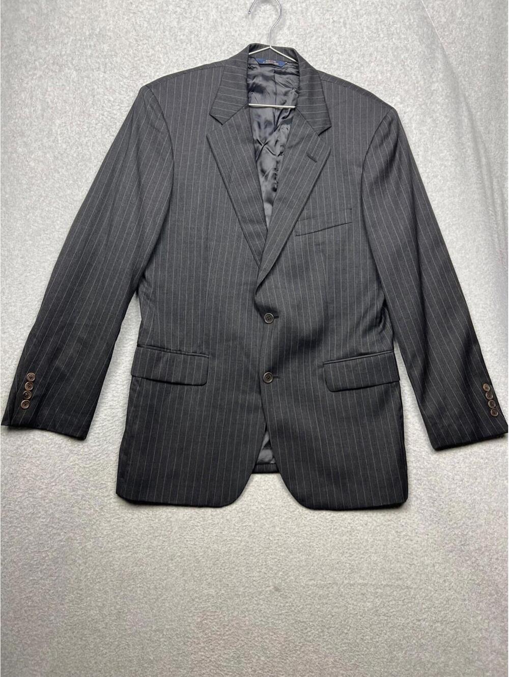 Brooks Brothers Madison 1818 Mens Blazer Jacket Wool Gray Sport 40R/34W